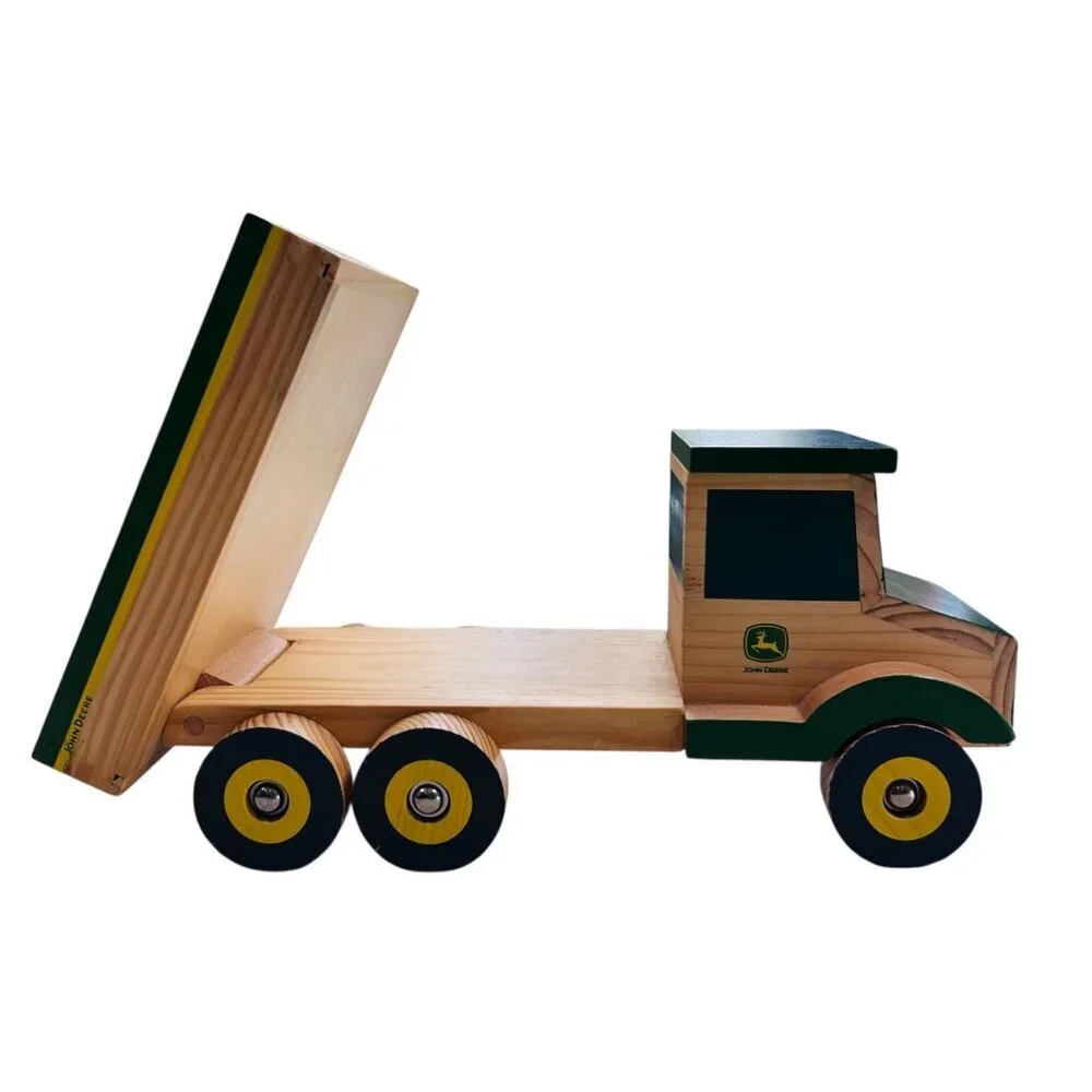 John Deere Learning Curve Wooden Dump Truck Toy Country Farm